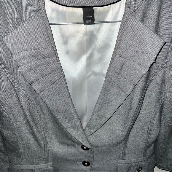 White House Black Market Lush Gray Modern Boot Cut Pants Suit - Picture 4 of 16